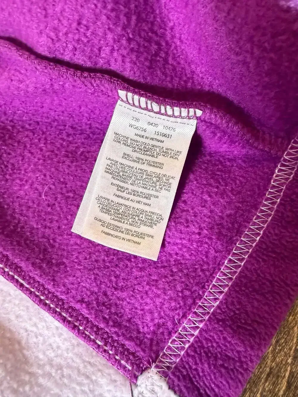 Columbia Girls Pink and Purple Full Zip Fleece Jacket Youth Size L 14/16